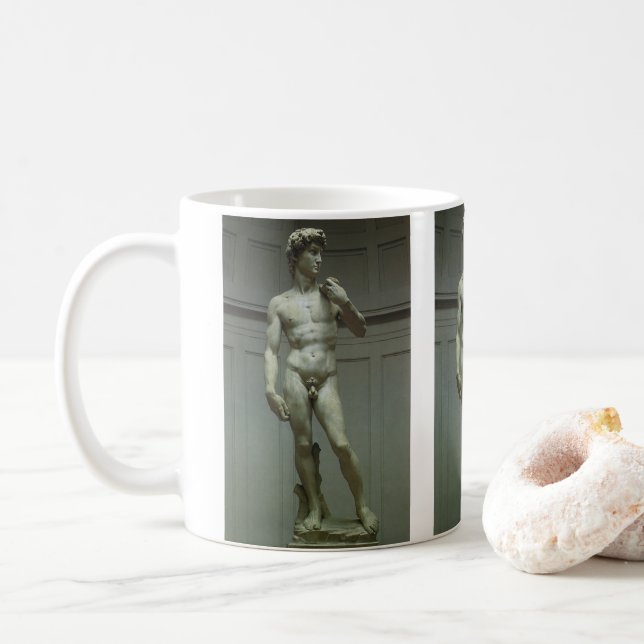 Michelangelos Statue von David Tasse (Mit Donut)