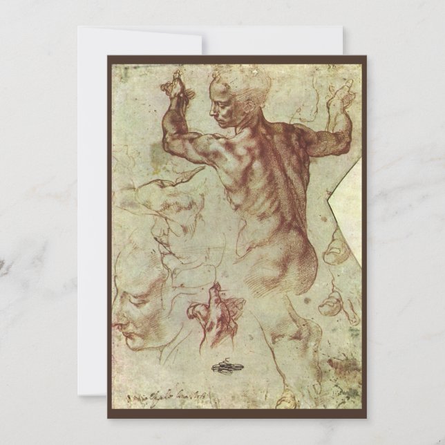 Michelangelos Studie eines libyschen Sibyl (Vorderseite)