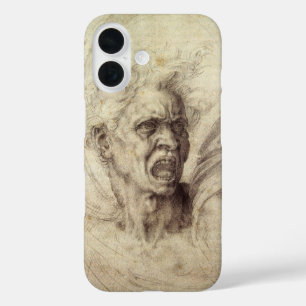 Michelangelos Verdammte Seele, Kopf eines Mannes iPhone 16 Hülle