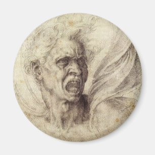 Michelangelos Verdammte Seele, Kopf eines Mannes Magnet