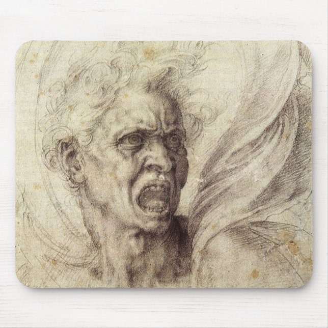 Michelangelos verdammtes Soul, Leiter eines Mannes Mousepad (Vorne)