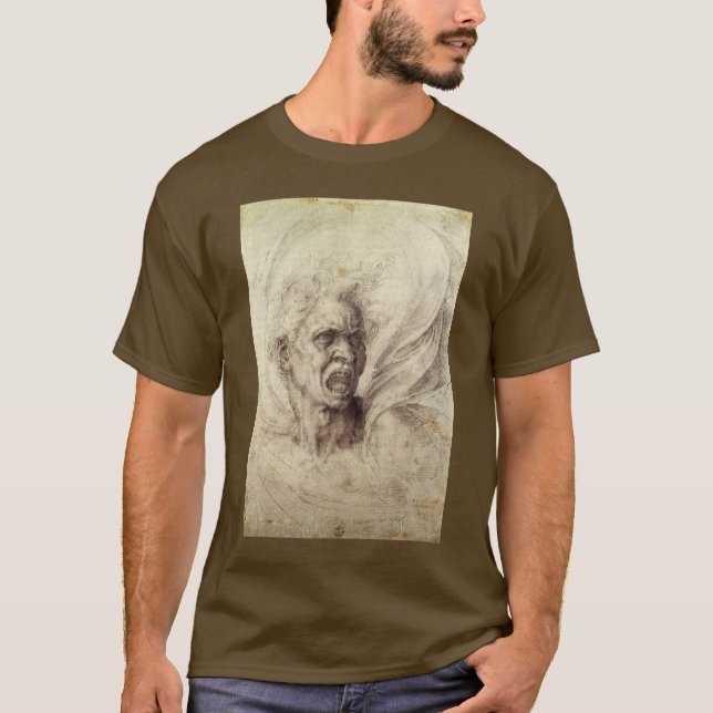 Michelangelos verdammtes Soul, Leiter eines Mannes T-Shirt (Vorderseite)