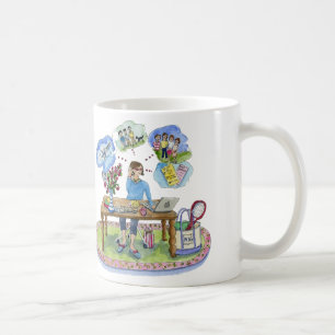 Michele-Kunst, pinkcake, MSG Zentrale feiernd! Tasse