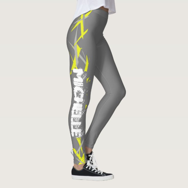 Michelle Add Your Name Abstrakt Art Leggings (Rechts)