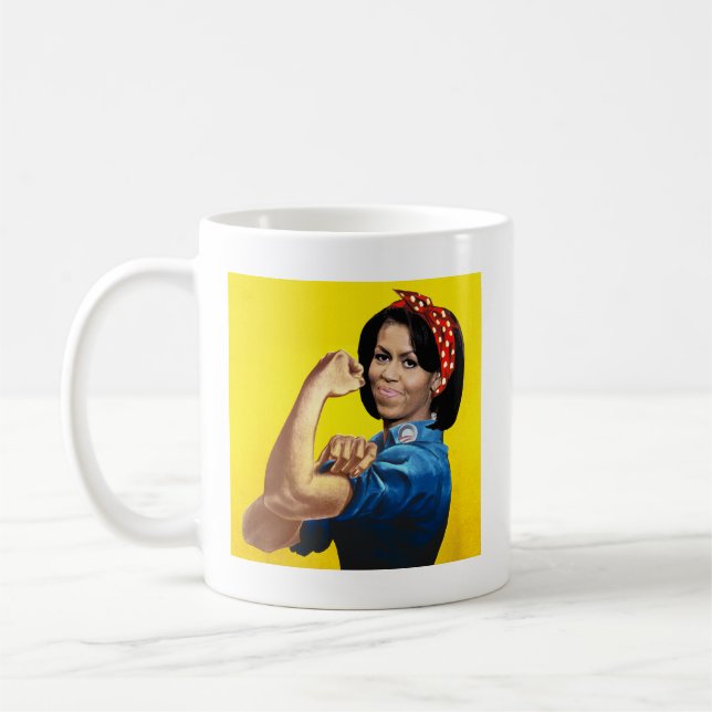 MICHELLE das RIVETER.png Kaffeetasse (Links)