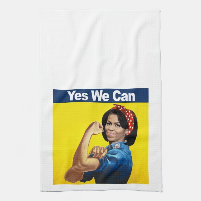 Michelle der Nieteneinschläger - ja wir can.png Handtuch (Vertikal)