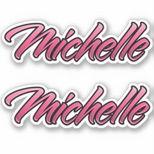 Michelle faded pink Aufkleber Sticker Stickerset