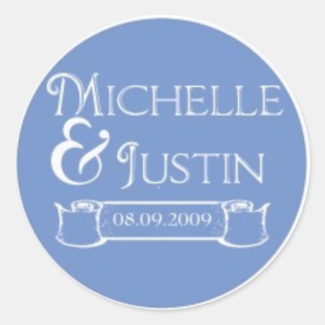 michelle Logo Runder Aufkleber (Vorderseite)