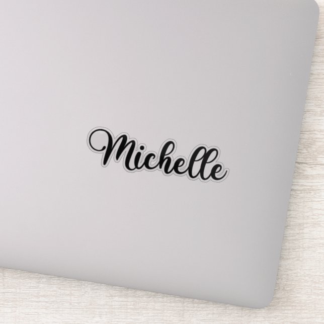 Michelle Name - Handgeschriebene Kalligrafie Aufkleber (Detail)