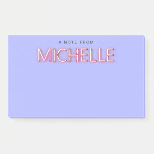 Michelle Name in glühender Neonbeleuchtung Neuheit Post-it Klebezettel