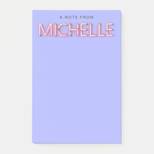 Michelle Name in glühender Neonbeleuchtung Neuheit Post-it Klebezettel