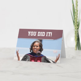 Michelle Obama - Abschluss Card Karte