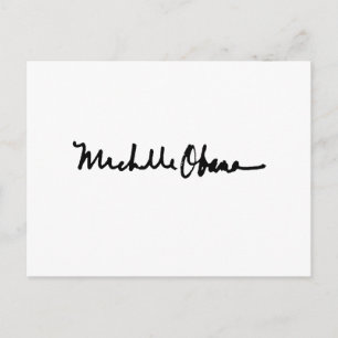 MICHELLE OBAMA AUTOGRAPH -.png Postkarte