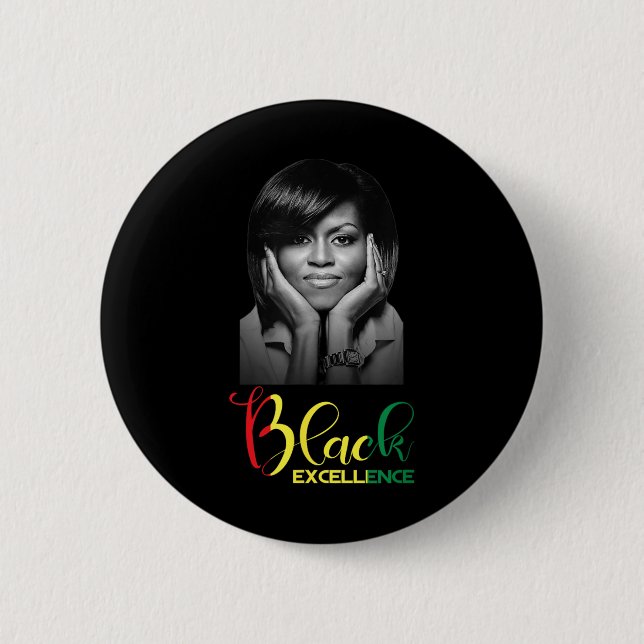 Michelle Obama Black Excellence Black History Mont Button (Vorderseite)
