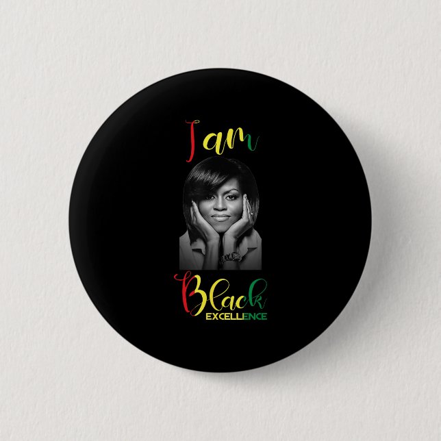 Michelle Obama Black Excellence Black History Mont Button (Vorderseite)
