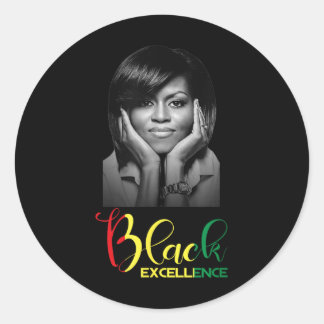 Michelle Obama Black Excellence Black History Mont Runder Aufkleber