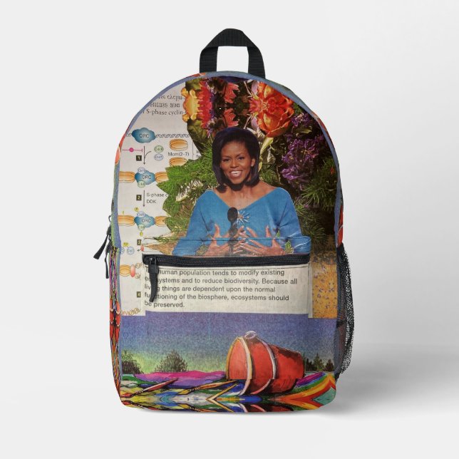 Michelle Obama Climate Change Biodiversity Quote Bedruckter Rucksack (Vorderseite)