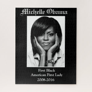 MICHELLE OBAMA ERSTER SCHWARZ ERSTER LADY-Plakat Puzzle