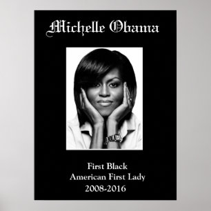 MICHELLE OBAMA ERSTES SCHWARZES ERSTES LADY-Poster Poster