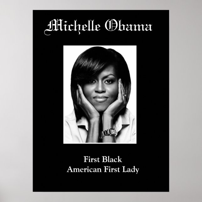 MICHELLE OBAMA ERSTES SCHWARZES ERSTES LADY-Poster Poster (Vorne)