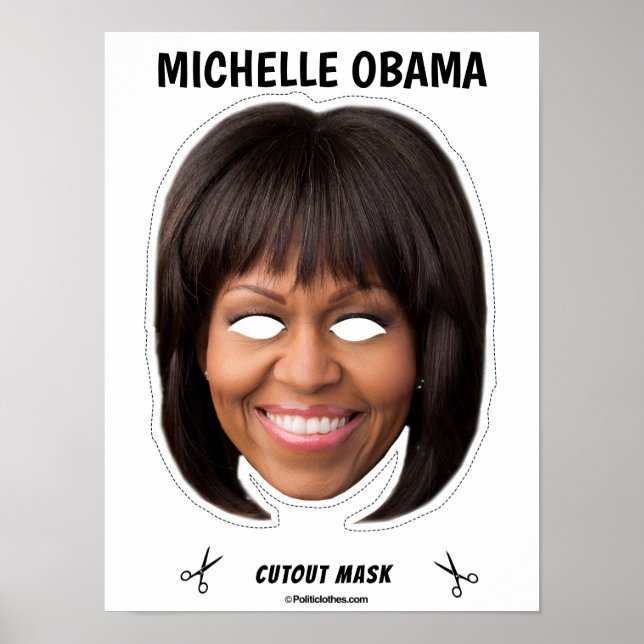 MICHELLE OBAMA Halloween Mask Poster (Vorne)