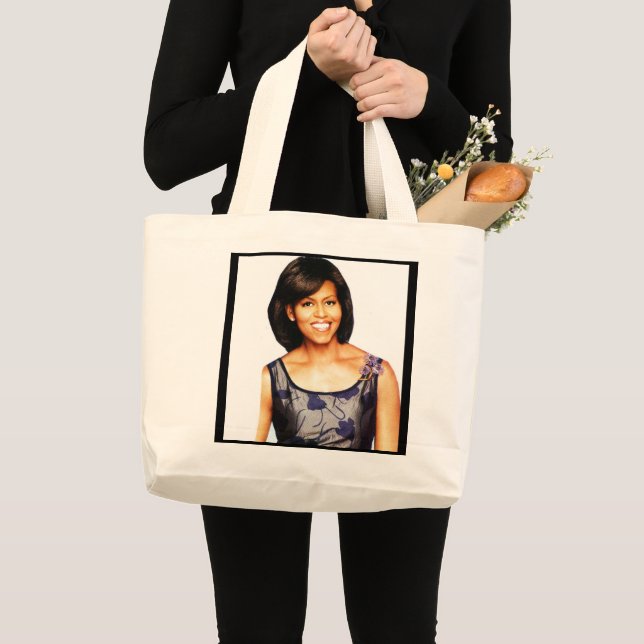 MICHELLE OBAMA Handtasche Jumbo Stoffbeutel (Vorderseite (Produkt))