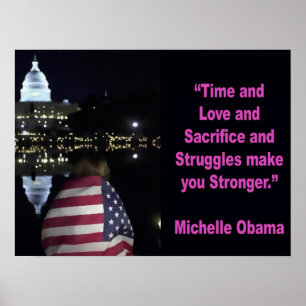Michelle Obama inspirierendes Zitat Poster