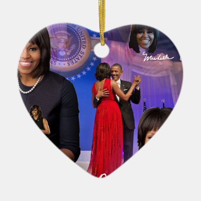 Michelle Obama Keramikornament (Vorne)