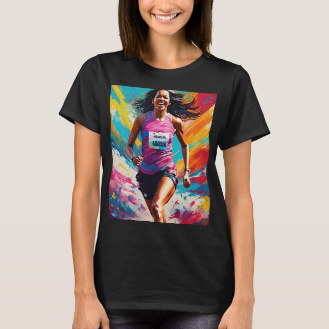 'michelle obama' läuft T-Shirt (Vorderseite)