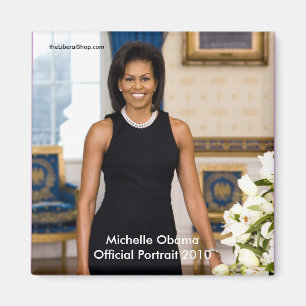 Michelle Obama Offiziell Portrait Square Magnet