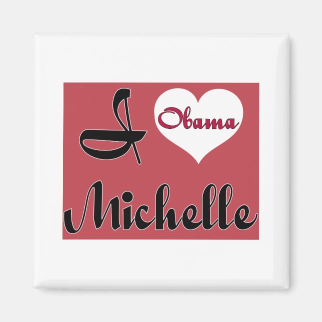 michelle obama pnk - Maßgeschneidert Magnet (Vorne)