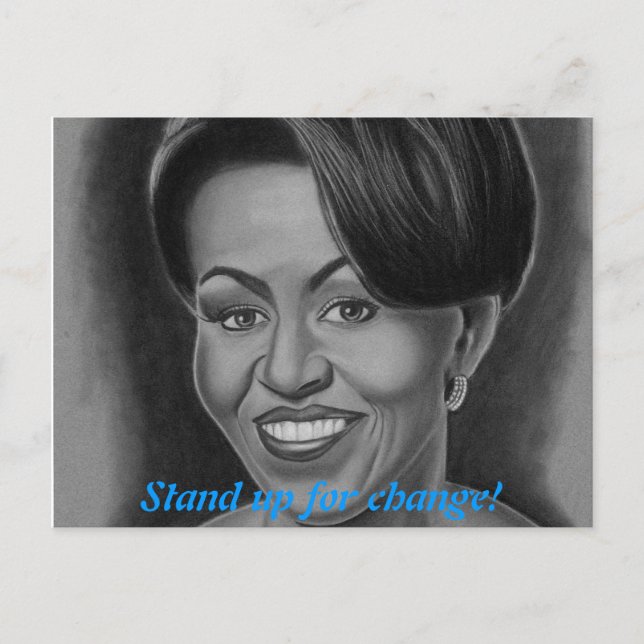Michelle Obama Post Card Postkarte (Vorderseite)