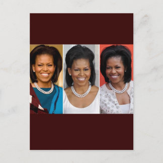 MICHELLE OBAMA SAMMLERN POSTKARTE