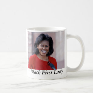Michelle Obama, schwarzer First Lady Tasse