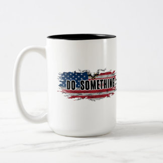 MICHELLE OBAMA "TUN SIE ETWAS" "JA, SIE KÖNNEN" TA ZWEIFARBIGE TASSE