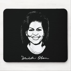 Michelle Obama Unterschrift Frau Präsidentin Mousepad