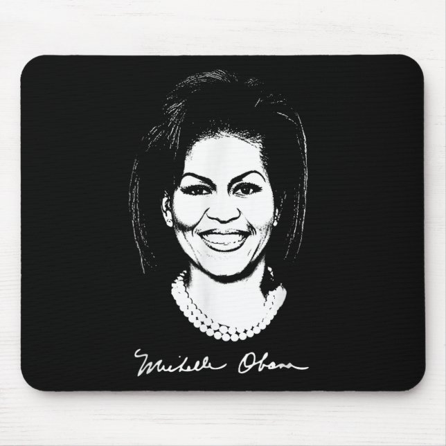 Michelle Obama Unterschrift Frau Präsidentin Mousepad (Vorne)