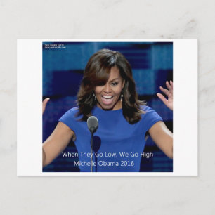 Michelle Obama "We Go High" Collectible Postkarte
