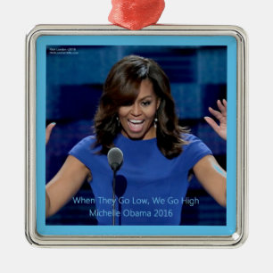 Michelle Obama "Wir machen es besser" Sammlerstück Silbernes Ornament