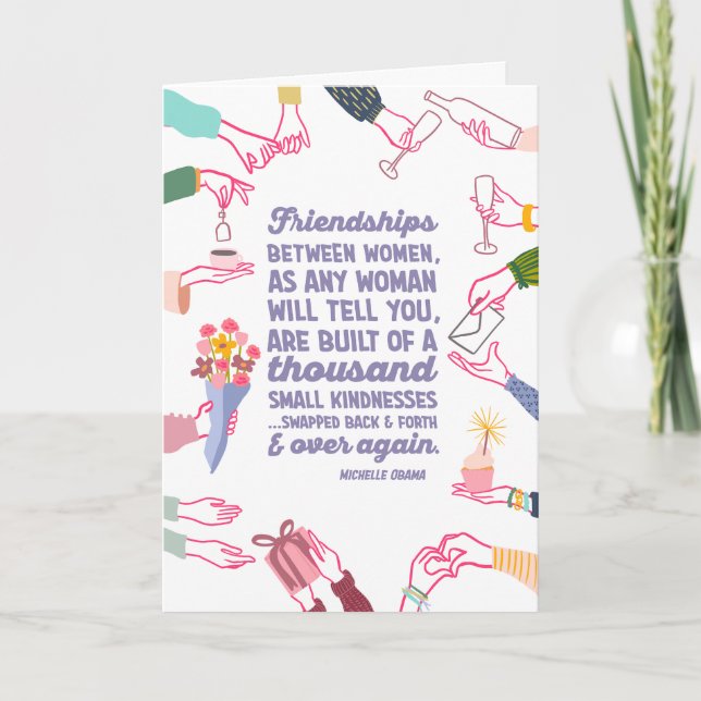 Michelle Obama Zitat Galentine's Day Card Karte (Vorderseite)
