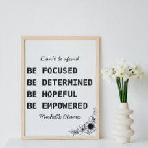 Michelle Obama Zitat Seien Sie nicht abscheulich f