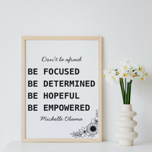 Michelle Obama Zitat Seien Sie nicht abscheulich f Poster (Von Creator hochgeladen)