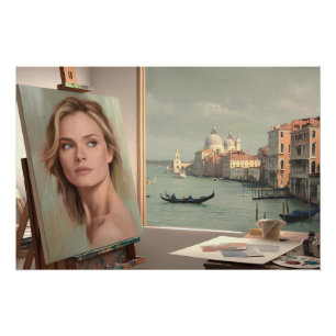 Michelle Pfeiffer Portrait in Progress - Pastel Poster