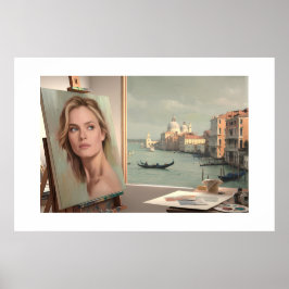 Michelle Pfeiffer Portrait in Progress - Pastel Poster