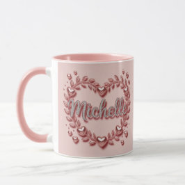 Michelle Pink Hearts Kombi-Tasse Tasse