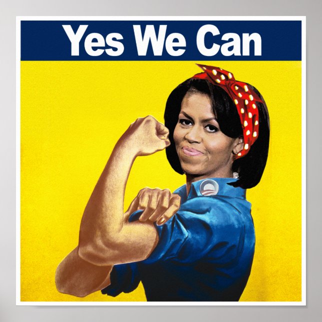 MICHELLE THE RIVETER - JA, WIR KÖNNEN.pnng Poster (Vorne)