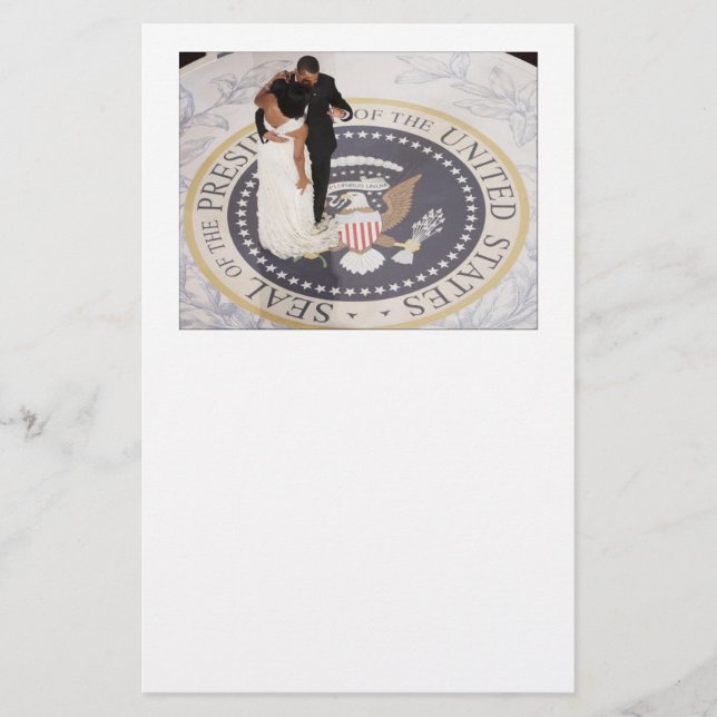 Michelle und Barack Obama Briefpapier (Vorderseite)