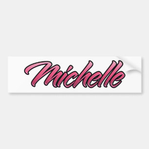 Michelle verblasste rosa Aufkleber Sticker Autoaufkleber