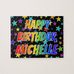 "MICHELLE" Vorname, Spaß "GLÜCKLICHER BIRTHTAG" Puzzle