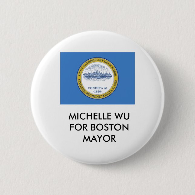 MICHELLE WEBE FÜR BOSTON MAYOR BUTTON (Vorderseite)